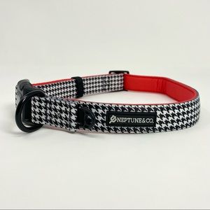 NWOT Neptune & Co Dog Collar Large Houndstooth Print Extra Comfort Lightweight